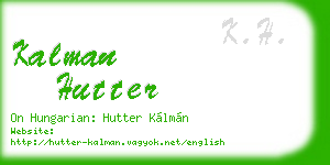 kalman hutter business card
