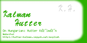 kalman hutter business card